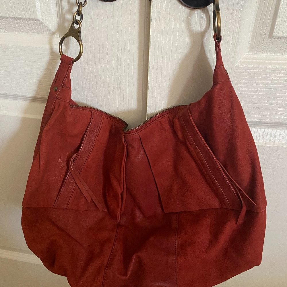 Andrew Marc burnt orange suede should bag